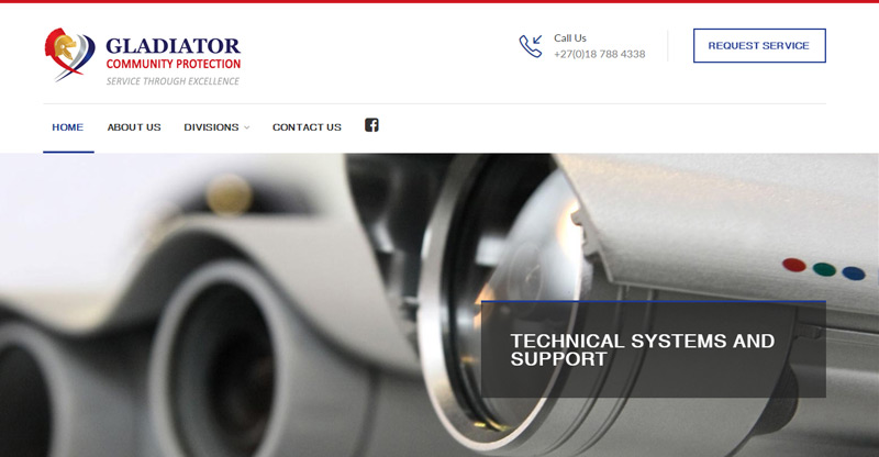 Gladiator Community Protection - website by TraciDesign