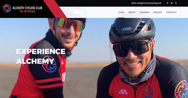 Alchemy Cycling Club - website by TraciDesign