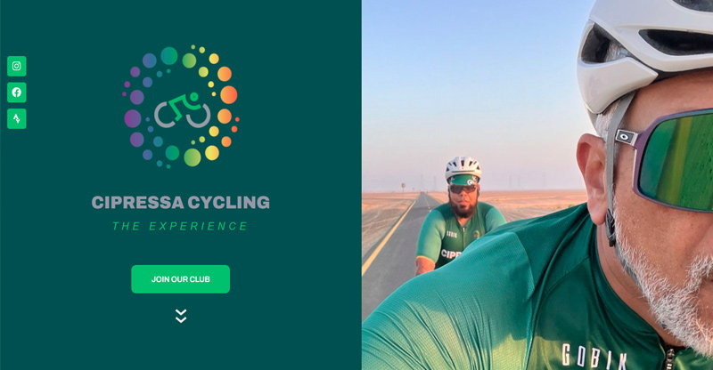 Cipressa Cycling Club - website by TraciDesign